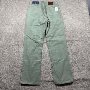 Polo Ralph Lauren Mens Sage Green Corduroy Pants 30x30 Straight Leg NWT